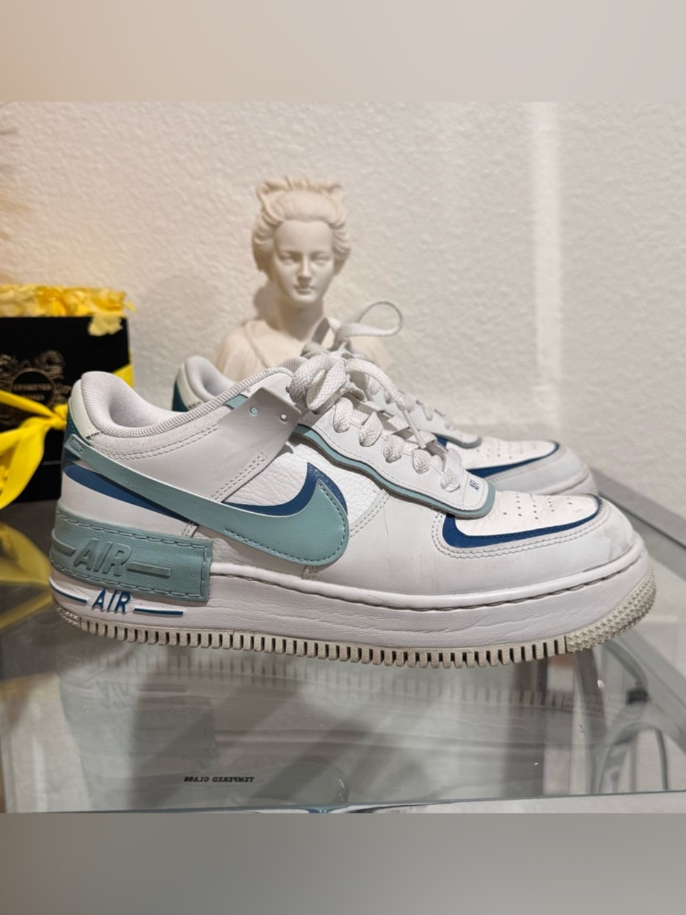 Nike Air Force 1 Low White Blue Whisper Women’s 9.5 AF1 Sneakers Leather